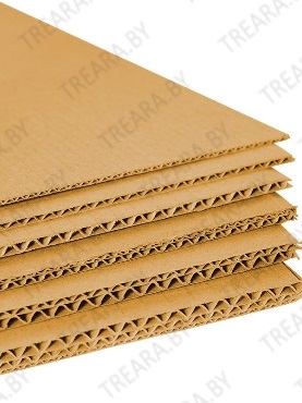 Картон гофрированный трехслойный