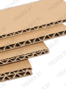 Картон гофрированный трехслойный